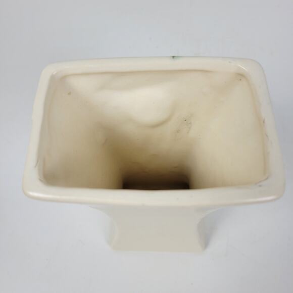 Vintage McCoy Pottery Blossom Time Flower Vase 6.5" Cream Pink 3D Art - Picture 12 of 12